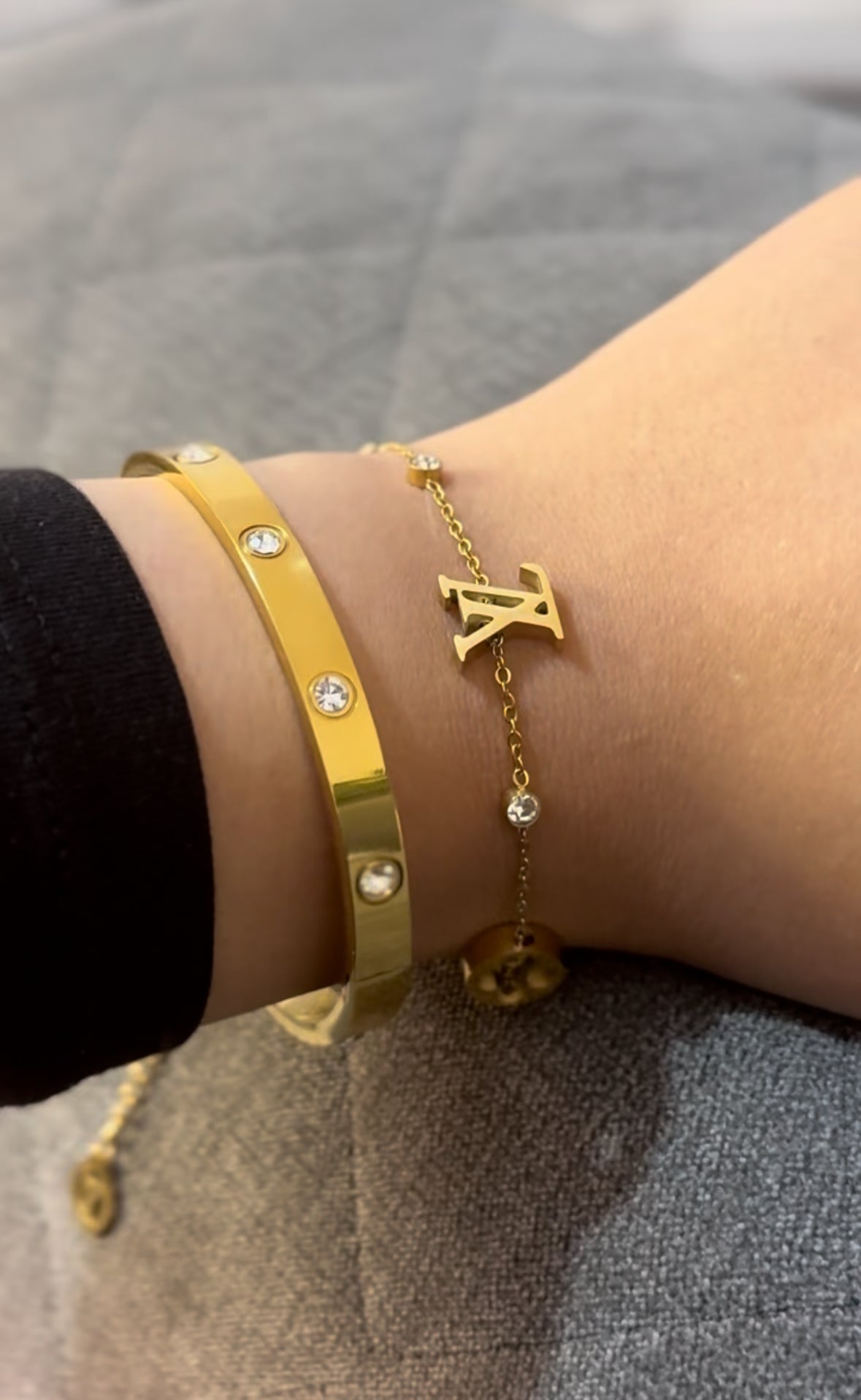 Gold LV bracelet