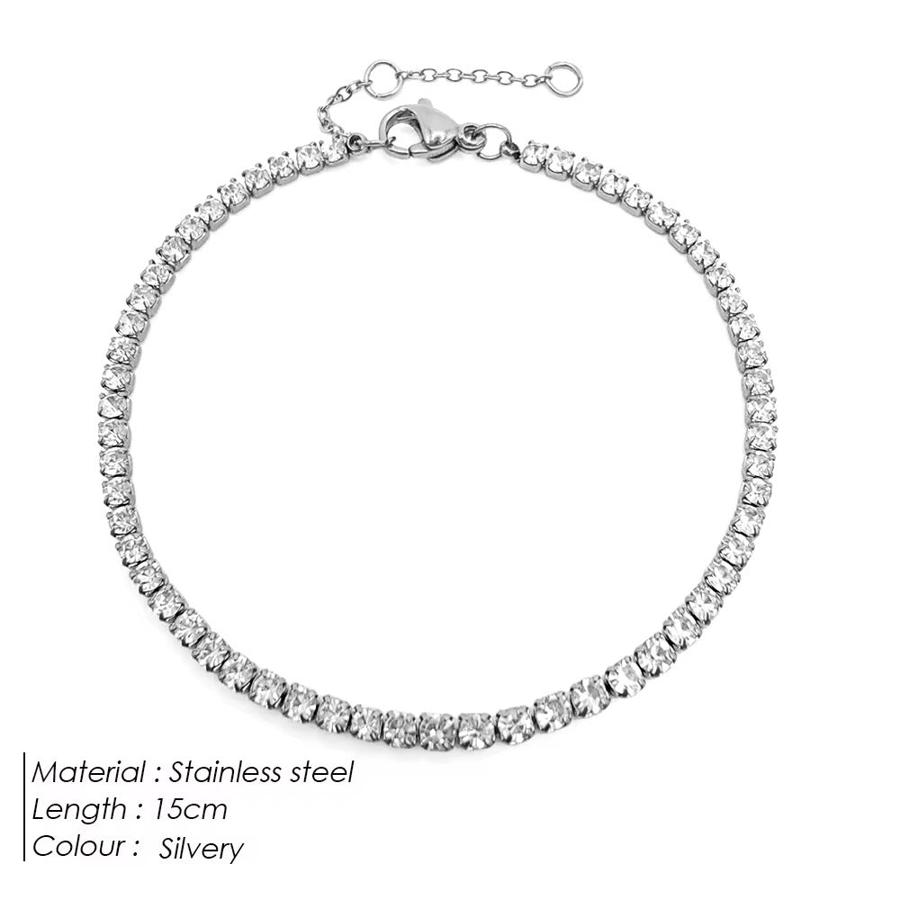 Dainty tennis bracelet