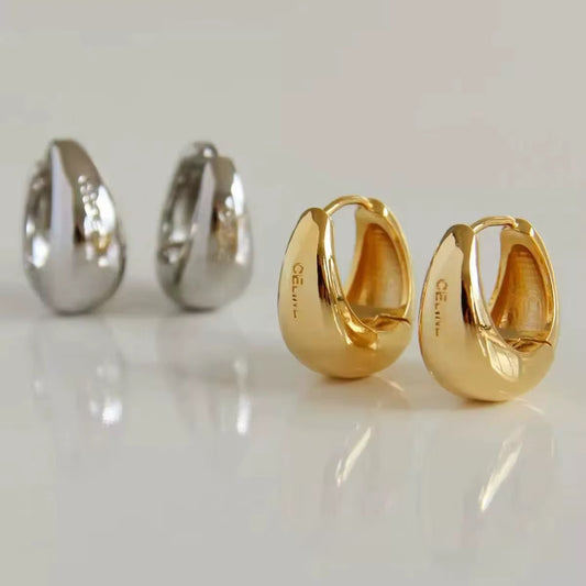 Chunky Huggie hoop earrings